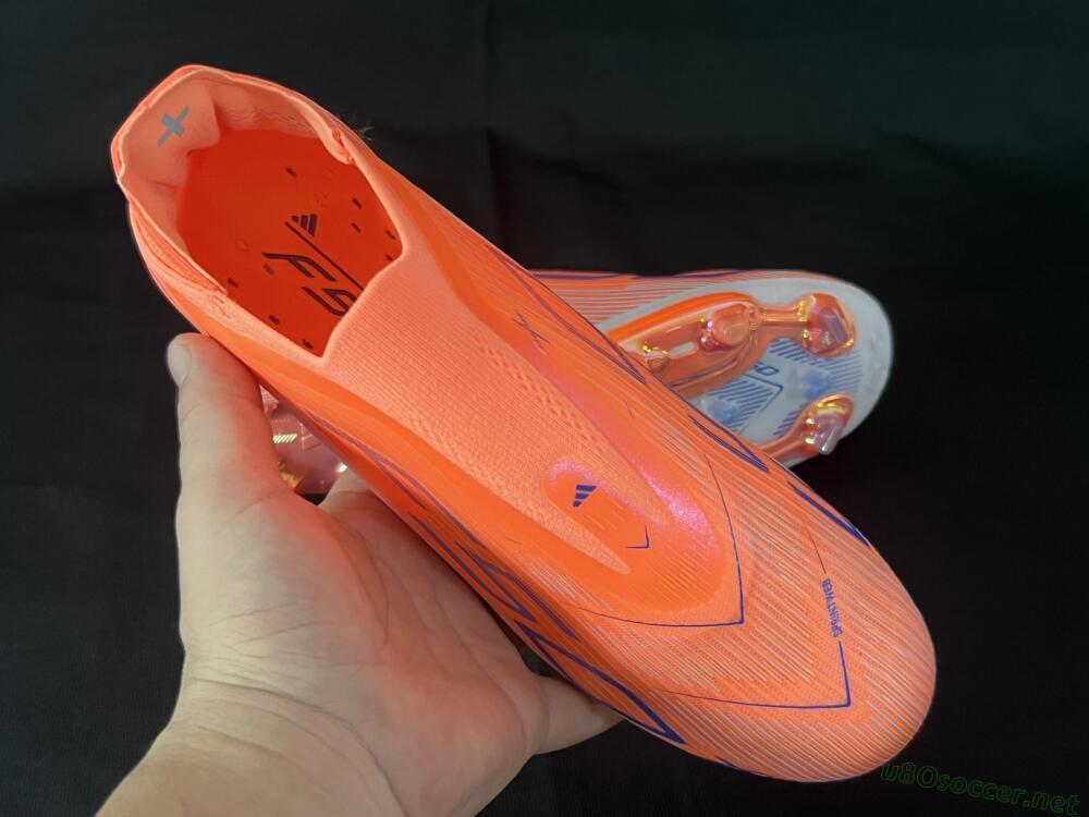 Men's Adidas F50+ Lightstrike Pro Laceless FG Football Boots - Red/Blue/Silver