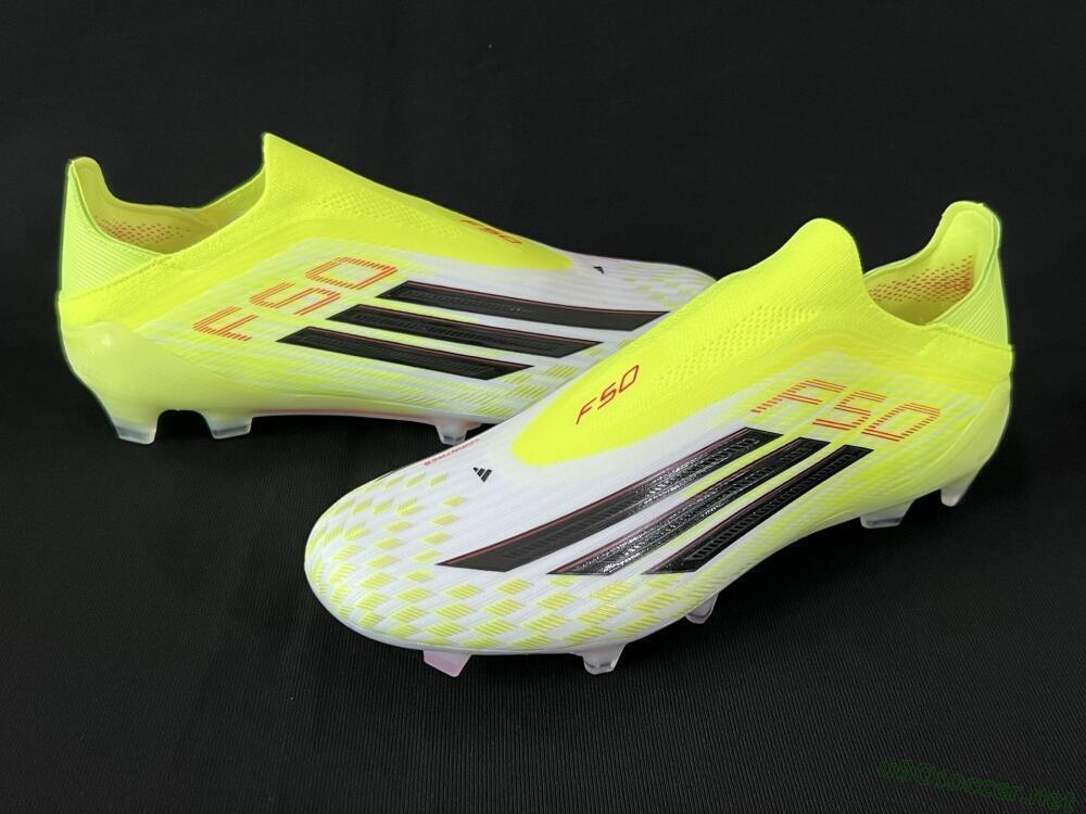 Men's Adidas F50 Elite FG Football Boots - Yellow/White/Black