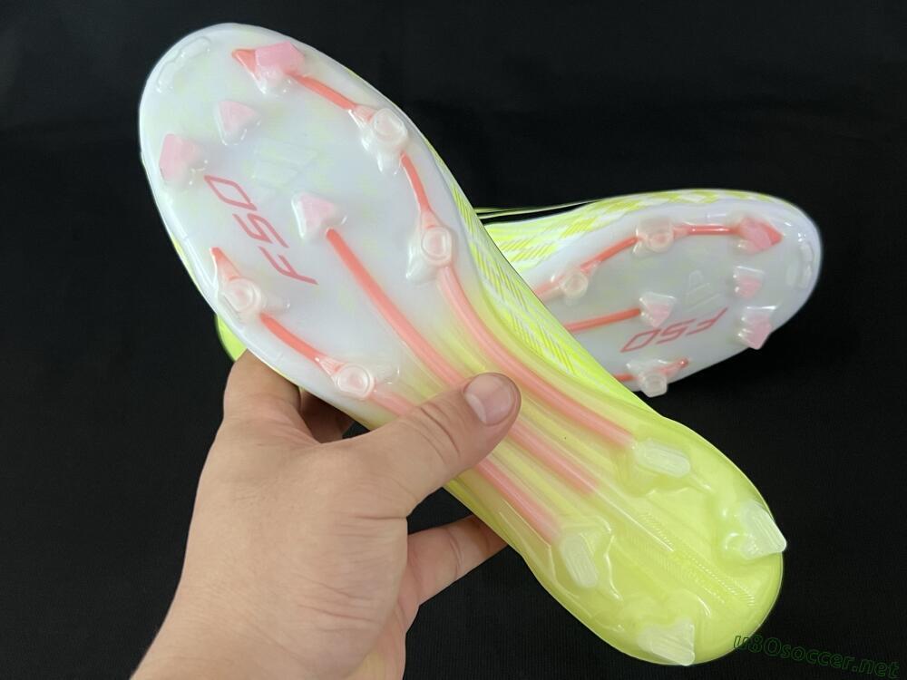 Men's Adidas F50 Elite FG Football Boots - Yellow/White/Black