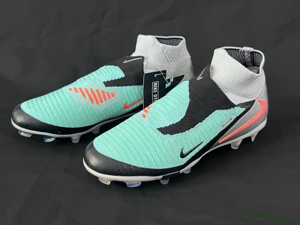 Men's Nike Phantom 6 High Elite FG Football Boots - Jade/Black/Orange