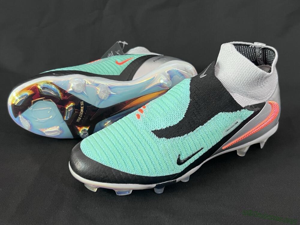 Men's Nike Phantom 6 High Elite FG Football Boots - Jade/Black/Orange