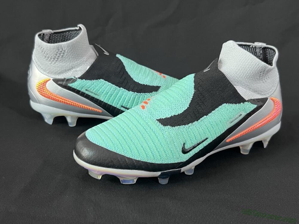 Men's Nike Phantom 6 High Elite FG Football Boots - Jade/Black/Orange