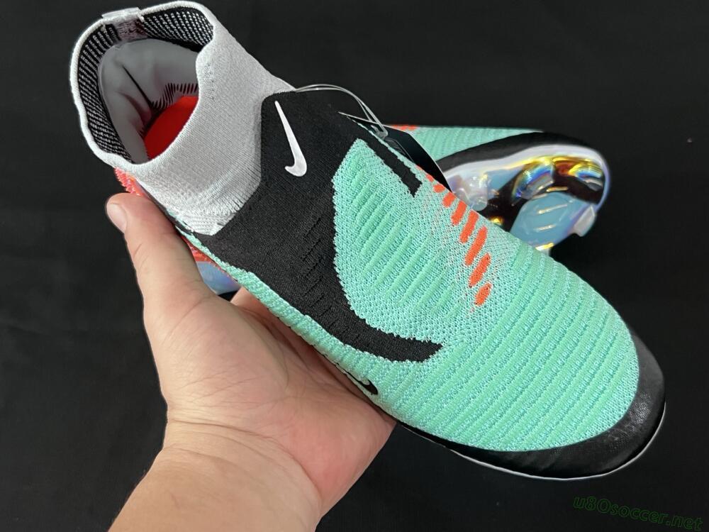 Men's Nike Phantom 6 High Elite FG Football Boots - Jade/Black/Orange