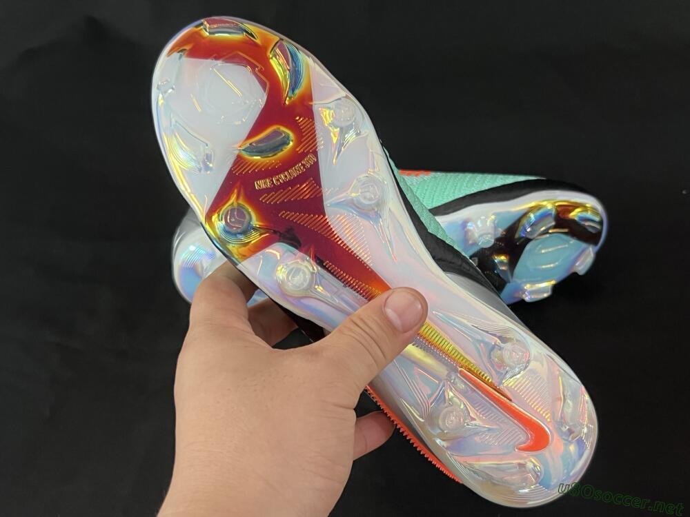 Men's Nike Phantom 6 High Elite FG Football Boots - Jade/Black/Orange