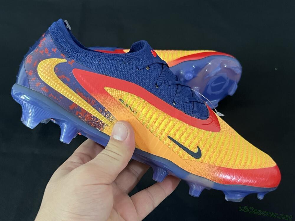 Men's Nike Phantom 6 Elite Low FG Football Boots - Yellow/Red/Blue