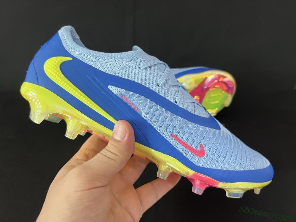 Men's Nike Phantom 6 Low Elite FG Football Boots - Blue/Pink/Yellow