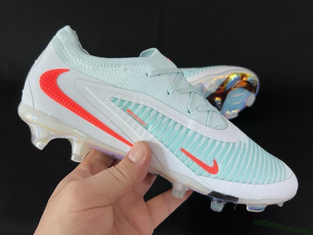 Men's Nike Phantom 6 Low Elite FG Football Boots - Jade/White/Red