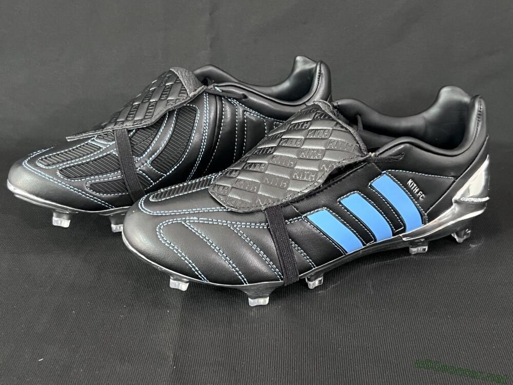 Men's Adidas Predator 25 Elite Foldover Tongue FG Football Boots - Black/Blue/Silver