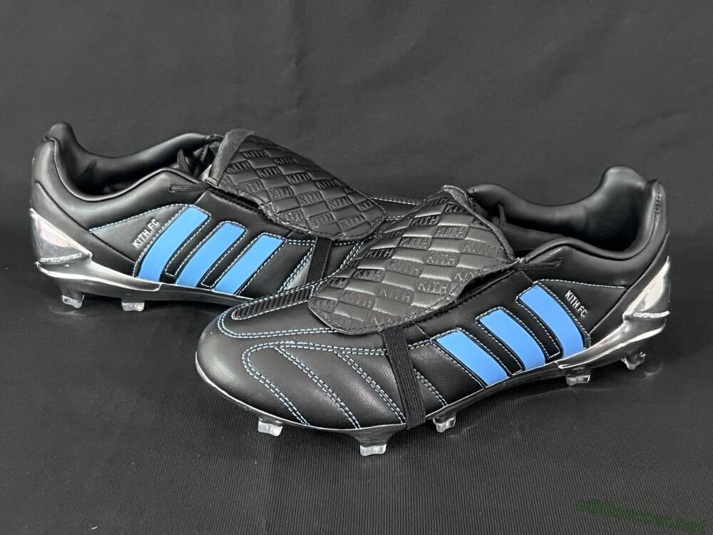 Men's Adidas Predator 25 Elite Foldover Tongue FG Football Boots - Black/Blue/Silver