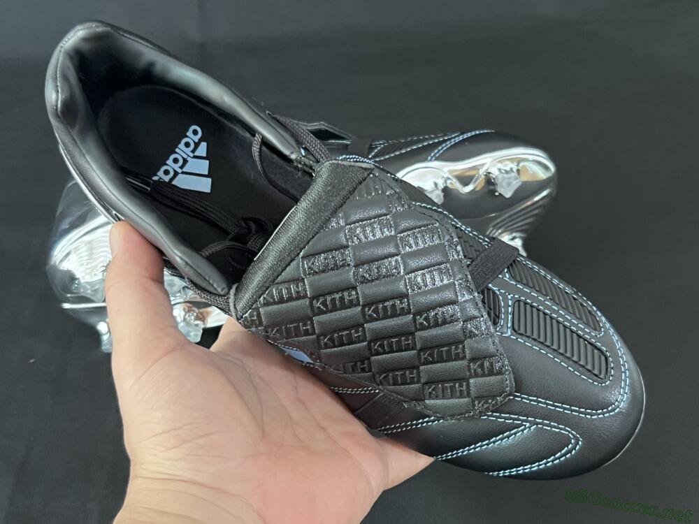 Men's Adidas Predator 25 Elite Foldover Tongue FG Football Boots - Black/Blue/Silver