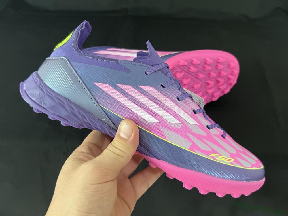 Unisex Adidas F50 Elite TF Football Shoes - Pink/Purple/Yellow