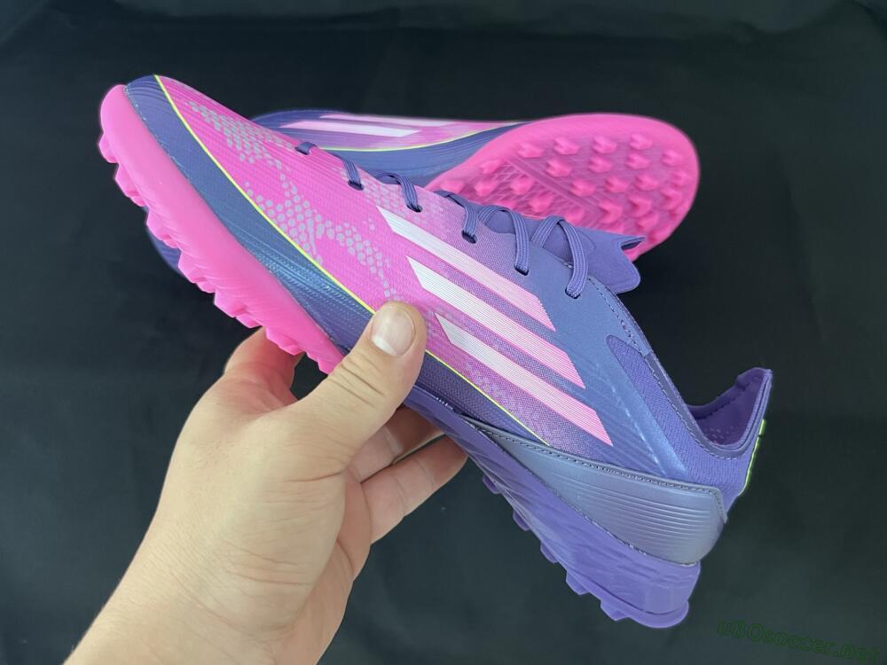 Unisex Adidas F50 Elite TF Football Shoes - Pink/Purple/Yellow