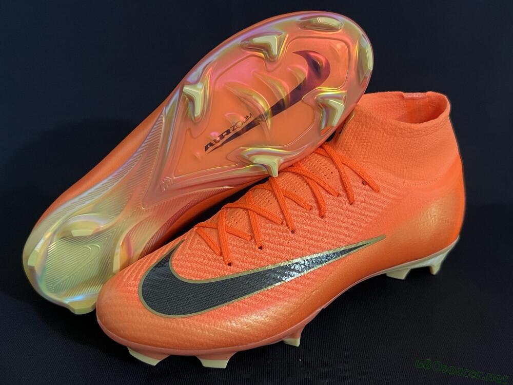 Unisex Nike Air Zoom Mercurial Superfly 10 Elite FG Football Boots - Red/Black/Gold