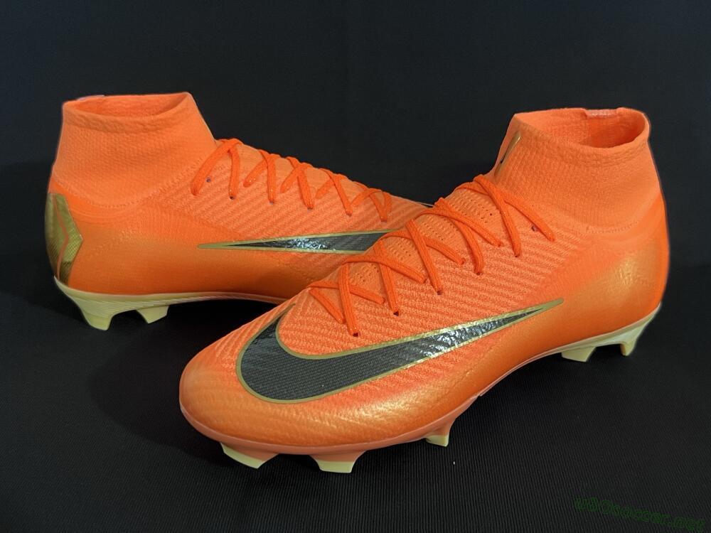 Unisex Nike Air Zoom Mercurial Superfly 10 Elite FG Football Boots - Red/Black/Gold