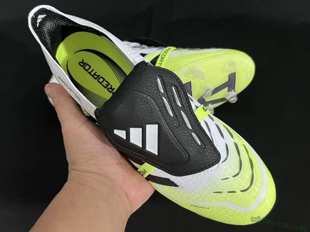 Men's Adidas Predator 25 Elite Foldover Tongue FG Football Boots - White/Black/Yellow