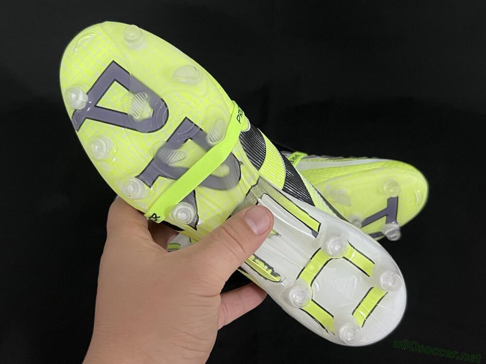 Men's Adidas Predator 25 Elite Foldover Tongue FG Football Boots - White/Black/Yellow