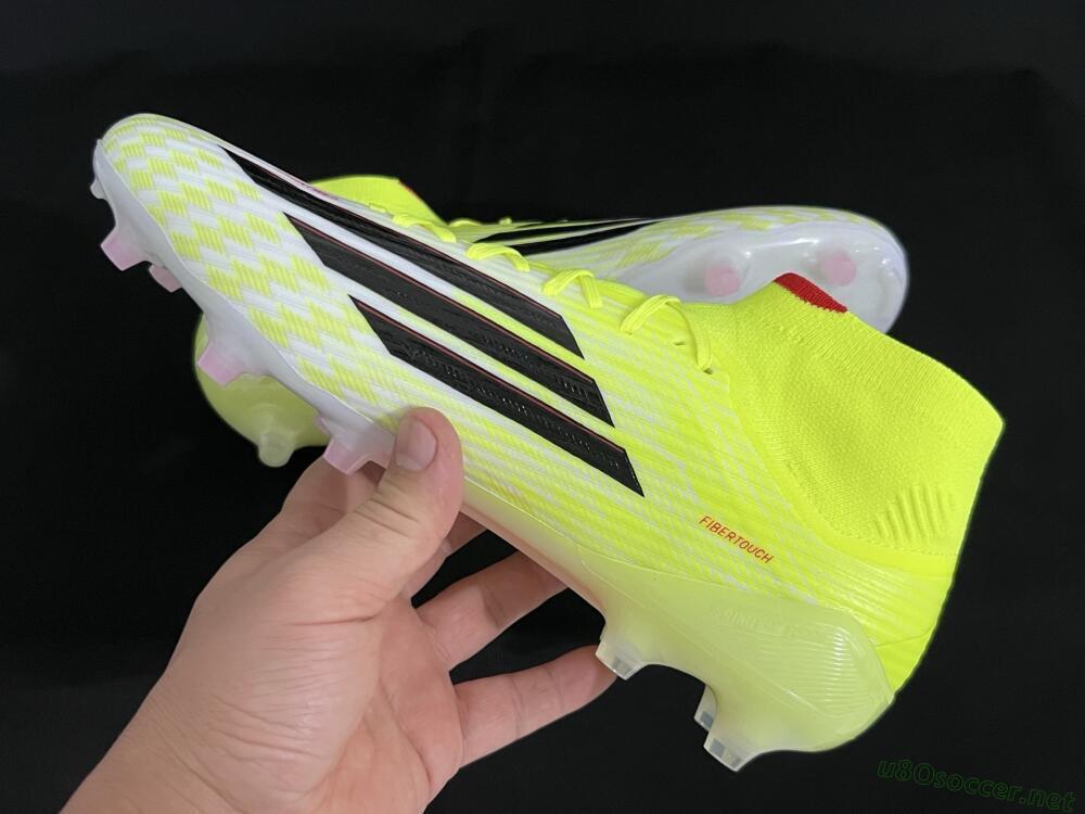 Men's Adidas F50+ Elite Mid FG Football Boots - Yellow/Black/Red