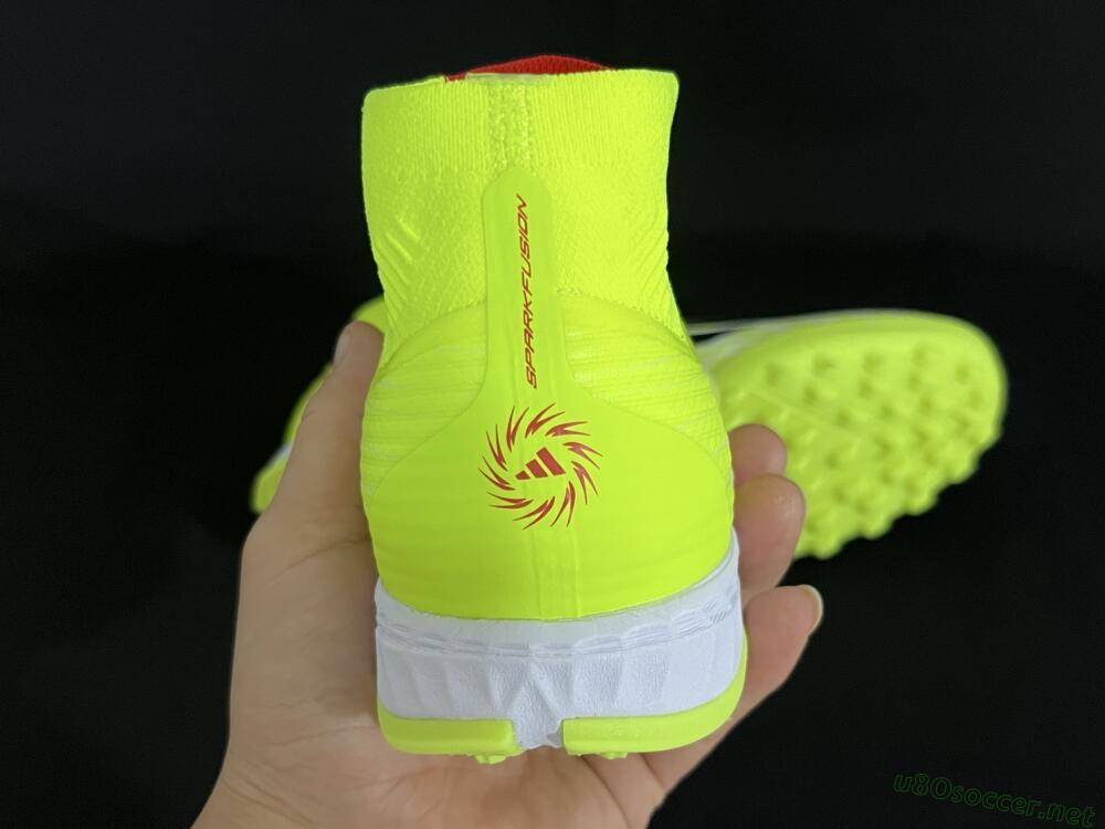 Men's Adidas F50 Elite Mid TF Football Shoes - Yellow/Black/Red