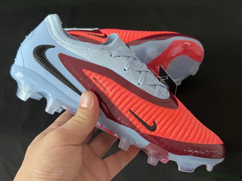 Unisex Nike Phantom 6 Elite Low FG Football Boots - Red/Jade/Black