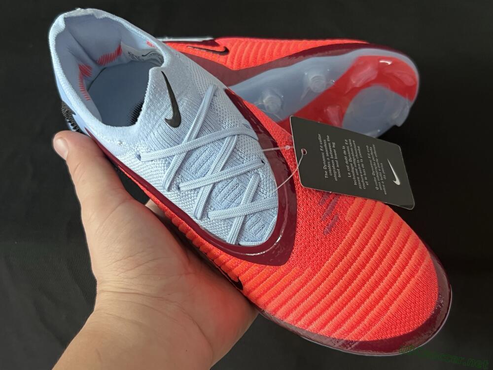 Unisex Nike Phantom 6 Elite Low FG Football Boots - Red/Jade/Black