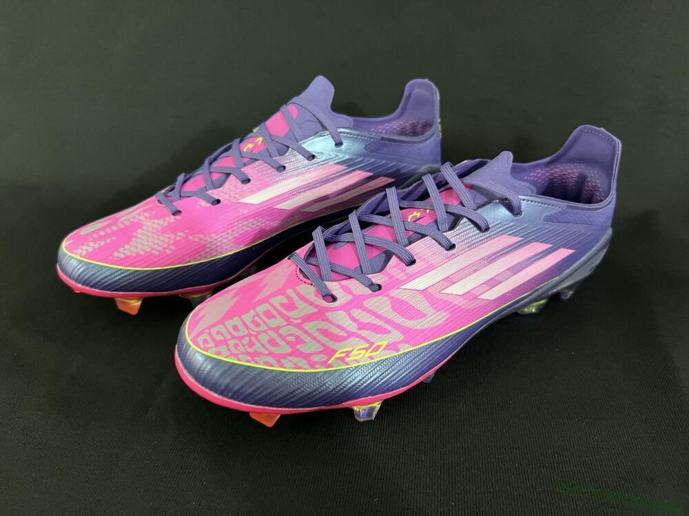 Men's Adidas F50 Elite FG Football Boots - Pink/Yellow/Blue