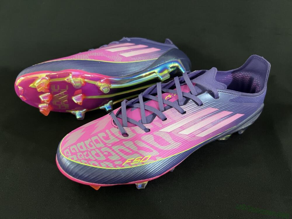 Men's Adidas F50 Elite FG Football Boots - Pink/Yellow/Blue