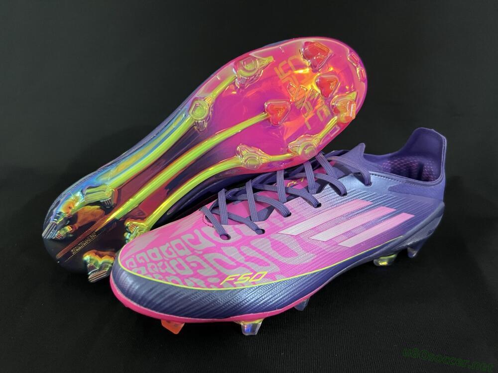 Men's Adidas F50 Elite FG Football Boots - Pink/Yellow/Blue