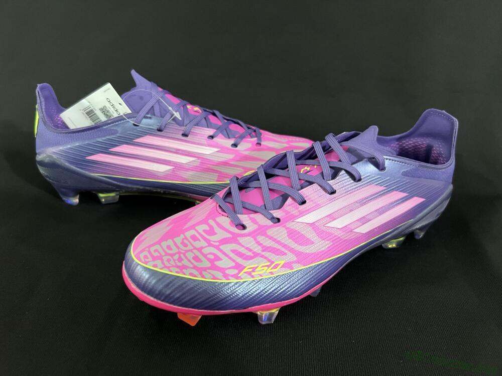 Men's Adidas F50 Elite FG Football Boots - Pink/Yellow/Blue