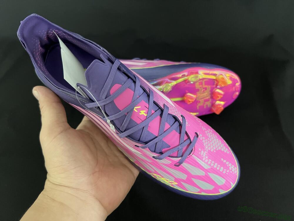 Men's Adidas F50 Elite FG Football Boots - Pink/Yellow/Blue