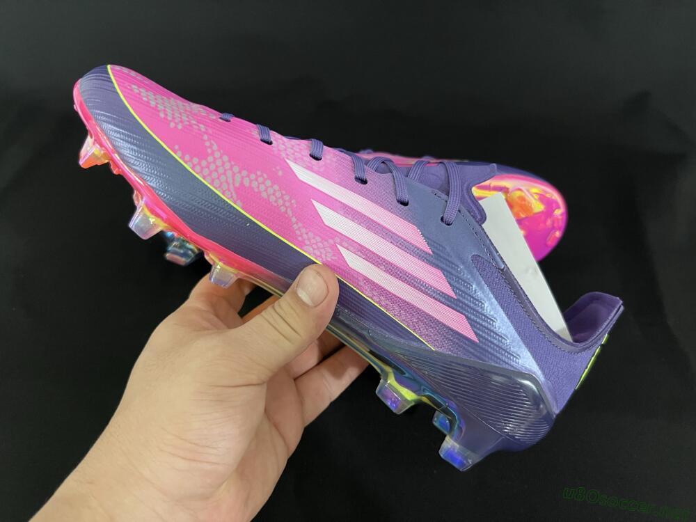 Men's Adidas F50 Elite FG Football Boots - Pink/Yellow/Blue