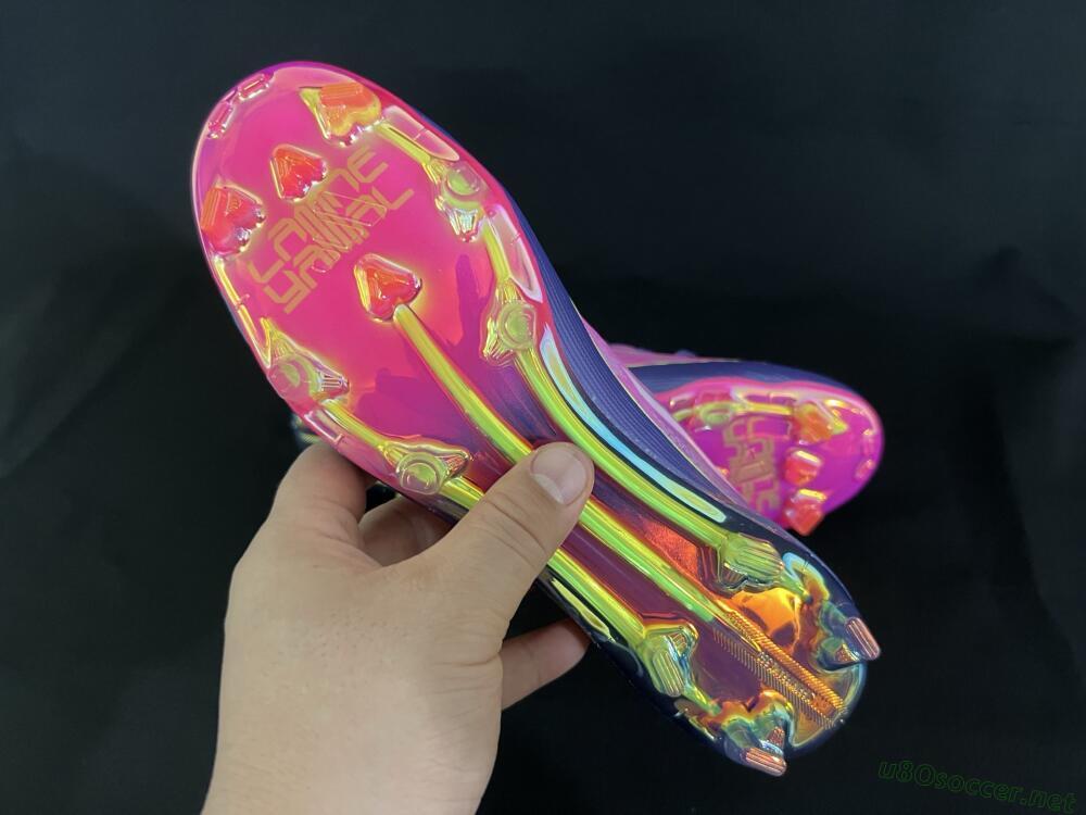 Men's Adidas F50 Elite FG Football Boots - Pink/Yellow/Blue