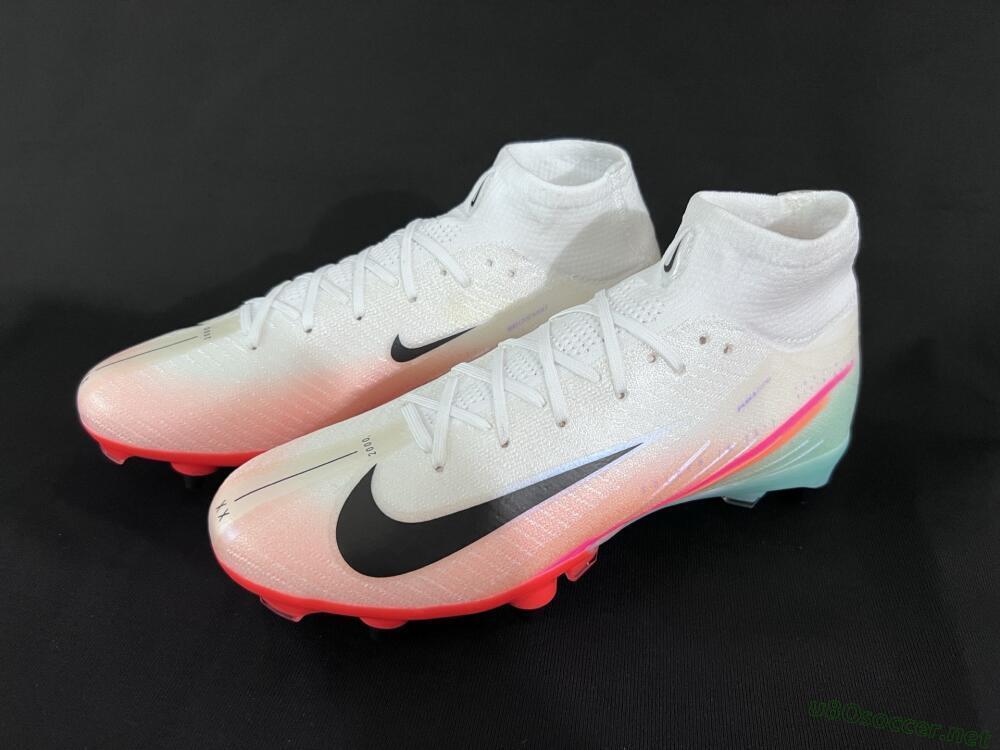 Men's Nike Air Zoom Mercurial Superfly 10 Elite SG Football Boots - White/Jade/Pink
