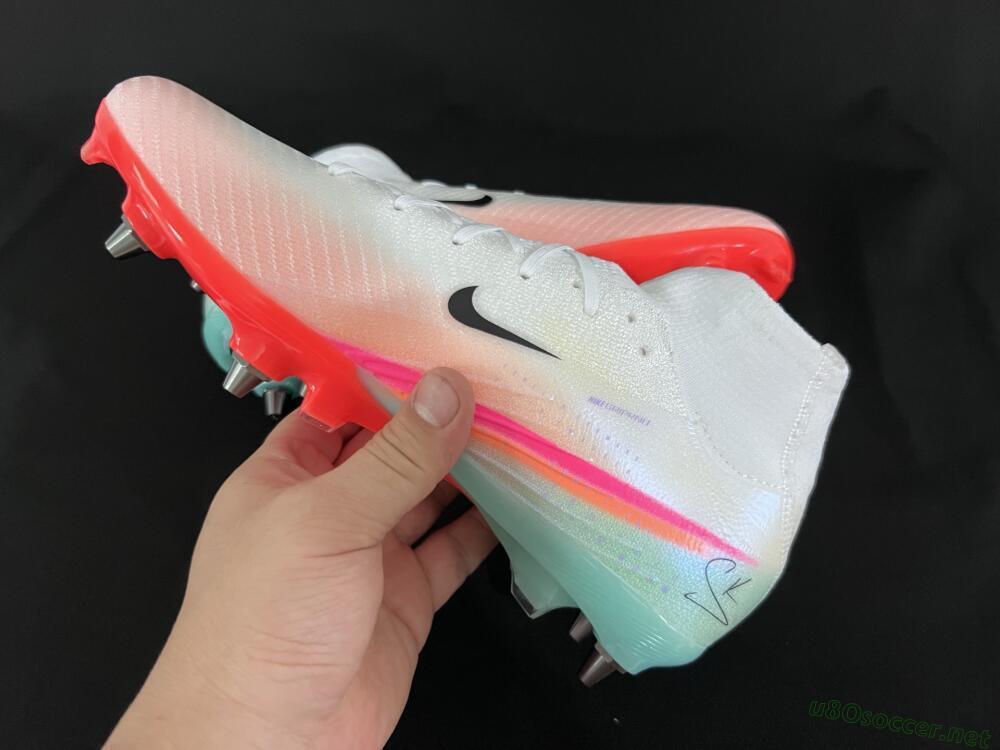 Men's Nike Air Zoom Mercurial Superfly 10 Elite SG Football Boots - White/Jade/Pink