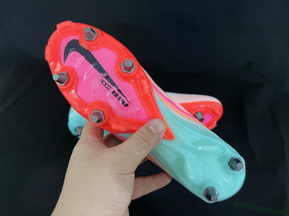 Men's Nike Air Zoom Mercurial Superfly 10 Elite SG Football Boots - White/Jade/Pink