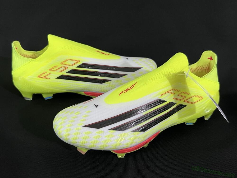 Men's Adidas F50+ Elite Lightstrike Pro Laceless FG Football Boots - Yellow/Black/Red