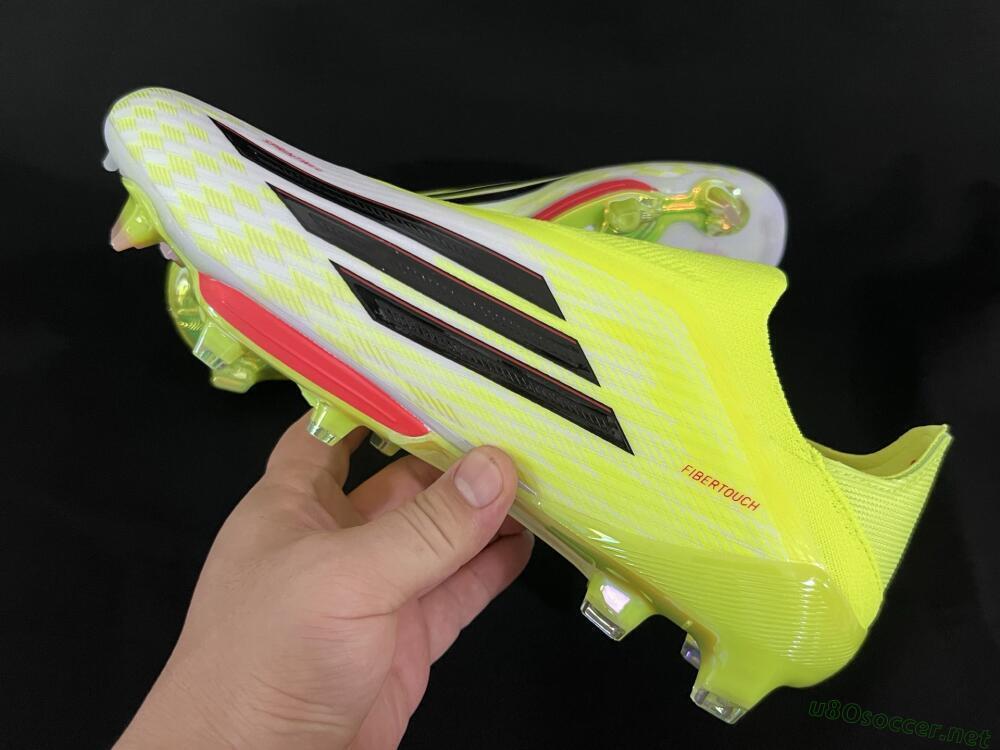 Men's Adidas F50+ Elite Lightstrike Pro Laceless FG Football Boots - Yellow/Black/Red