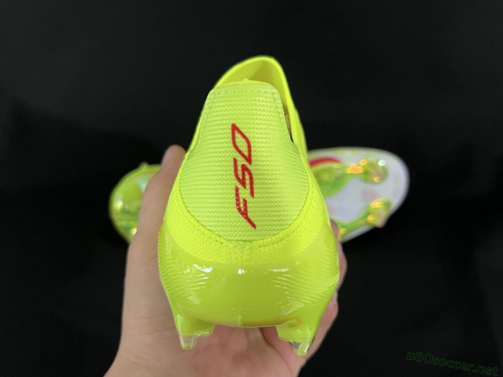 Men's Adidas F50+ Elite Lightstrike Pro Laceless FG Football Boots - Yellow/Black/Red