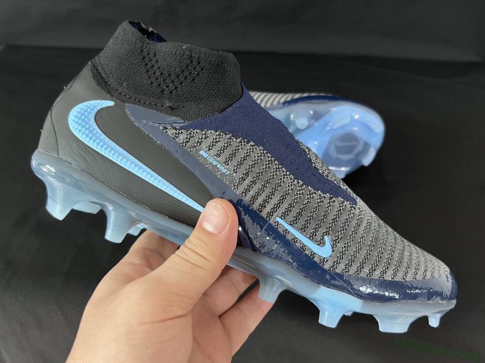 Men's Nike Phantom 6 Elite High FG Football Boots - Silver/White/Black