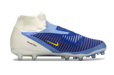 Unisex Nike Phantom 6 High Elite AG Football Boots - Blue/White/Black