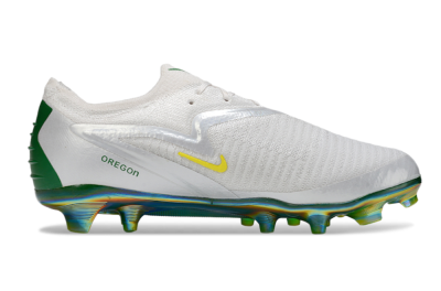 Unisex Nike Phantom 6 Low Elite FG Football Boots - White/Silver/Gold