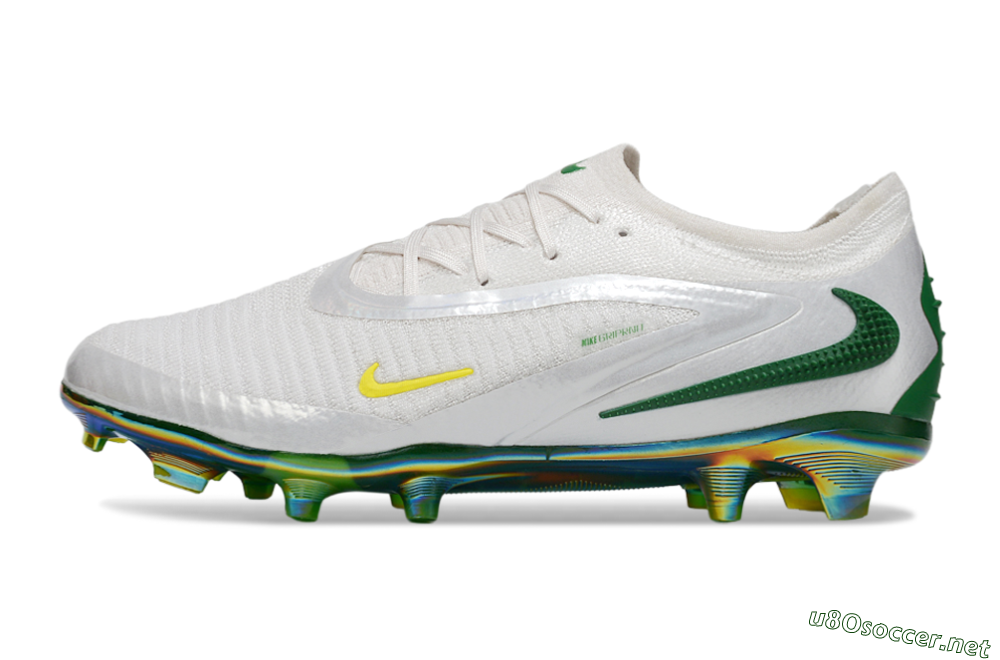 Unisex Nike Phantom 6 Low Elite FG Football Boots - White/Silver/Gold 0