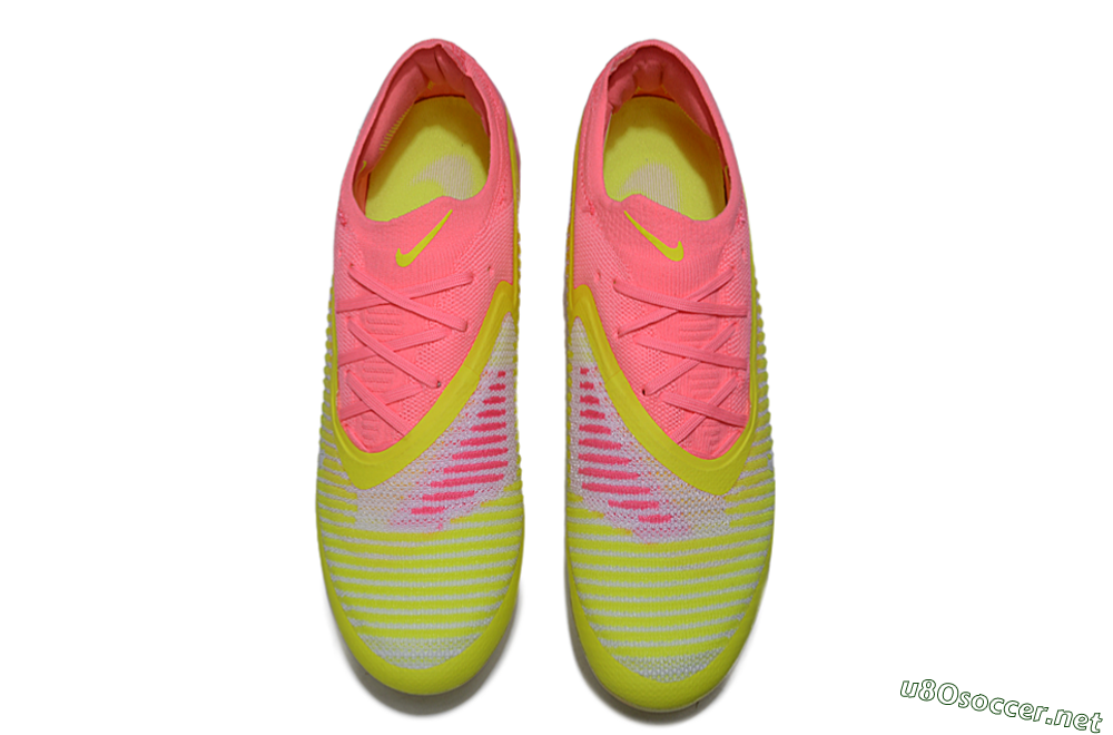 Unisex Nike Phantom 6 Low Elite FG Football Boots - Yellow/Pink/White 4