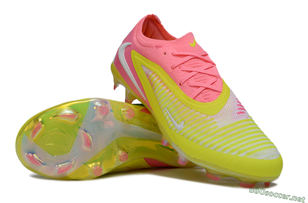 Unisex Nike Phantom 6 Low Elite FG Football Boots - Yellow/Pink/White 3