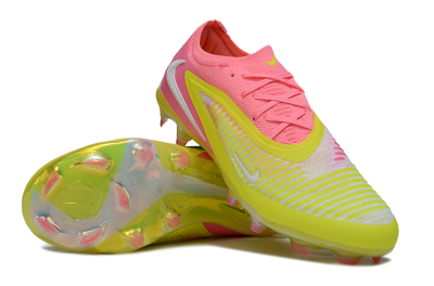 Unisex Nike Phantom 6 Low Elite FG Football Boots - Yellow/Pink/White