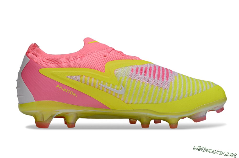 Unisex Nike Phantom 6 Low Elite FG Football Boots - Yellow/Pink/White 7