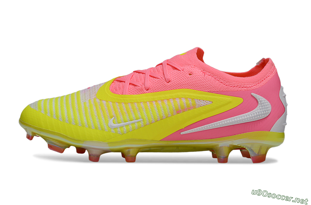 Unisex Nike Phantom 6 Low Elite FG Football Boots - Yellow/Pink/White 0