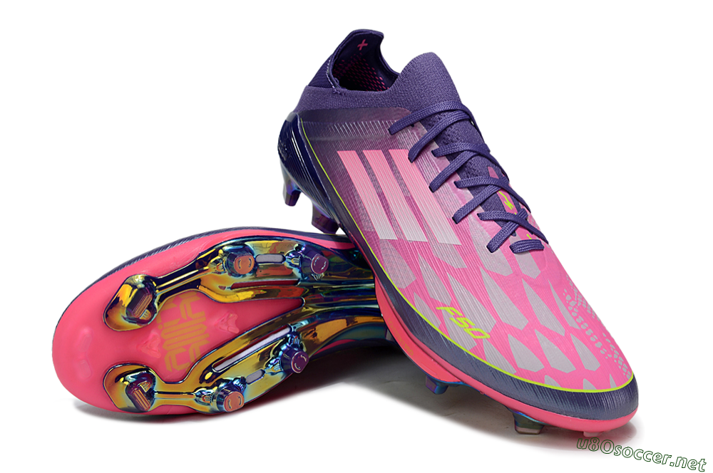 Unisex Adidas F50+ Elite Lightstrike Pro FG Football Boots - Pink/Purple/Yellow 3