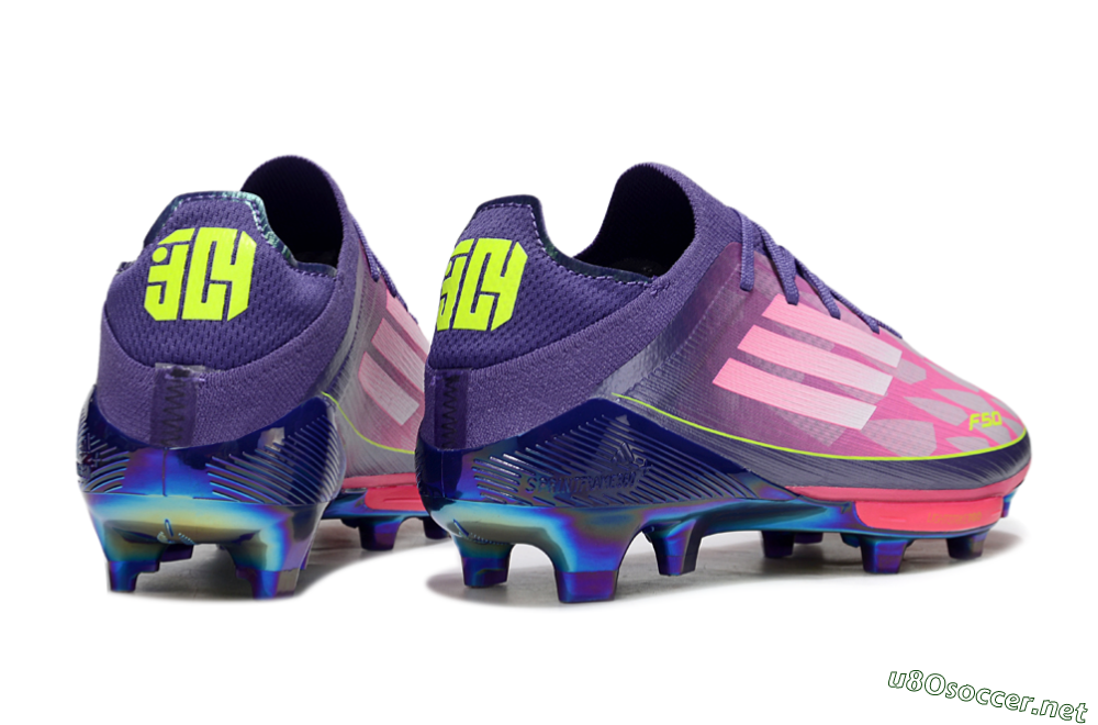 Unisex Adidas F50+ Elite Lightstrike Pro FG Football Boots - Pink/Purple/Yellow 6