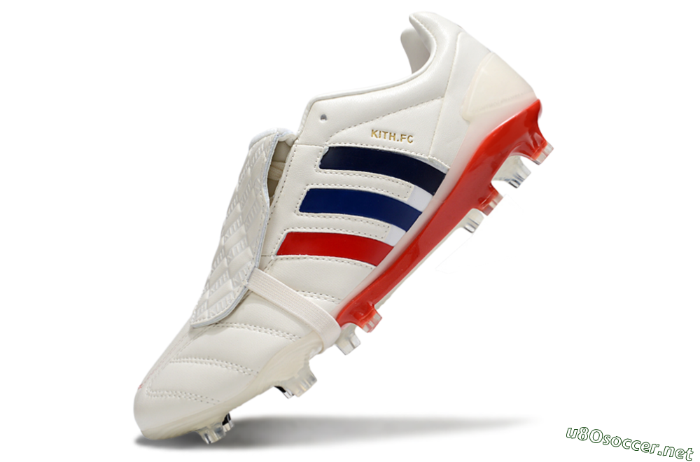 Men's Kith x Adidas Predator Mania Foldover Tongue FG Football Boots - White/Red/Black 5