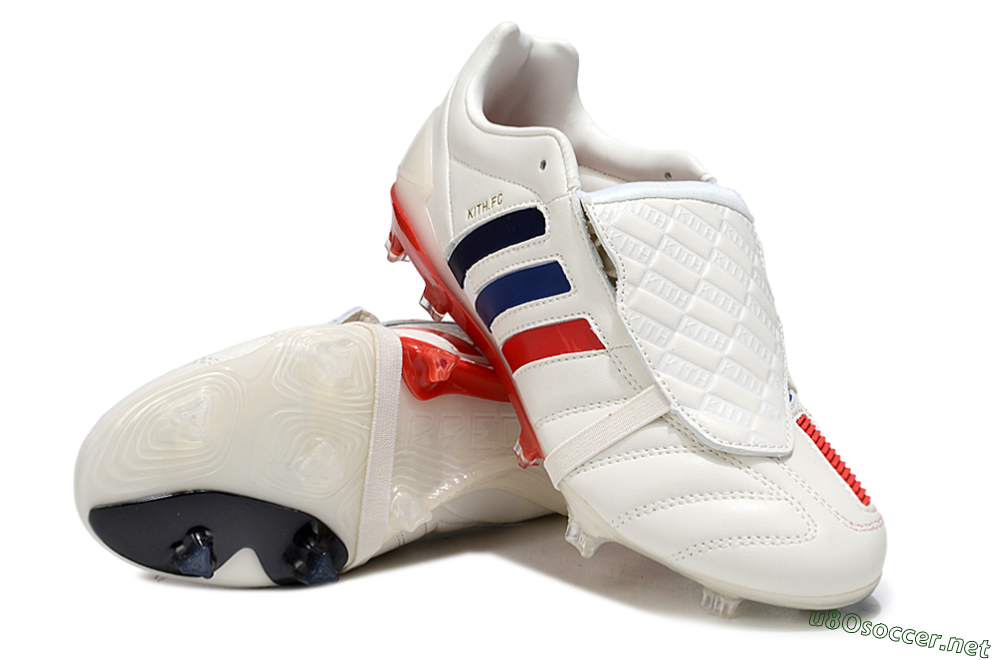 Men's Kith x Adidas Predator Mania Foldover Tongue FG Football Boots - White/Red/Black 3